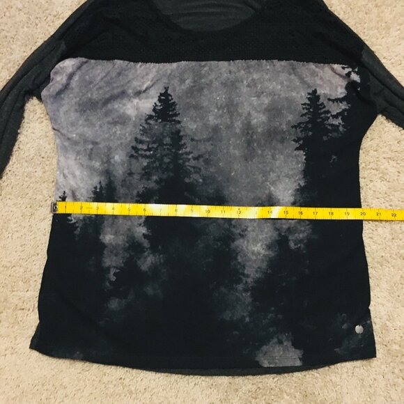 Soyaconcept Watercolour Forest Print Long Sleeve Crochet Collar Jersey T… - Picture 13 of 16